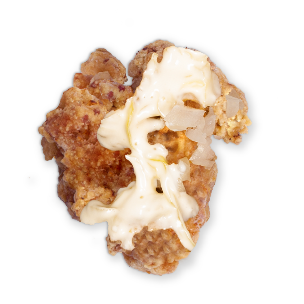 White Slaw Fried Chicken more batter